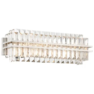 Crystorama Hayes 23 1/2" Wide Polished Nickel 4-light Bath Light In Pink