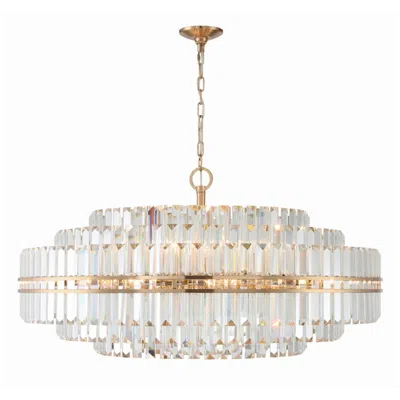 Crystorama Hayes 40 1/2" Wide Aged Brass 32-light Chandelier In Gold