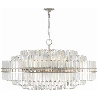 Crystorama Hayes 40 1/2" Wide Polished Nickel And Crystal Chandelier