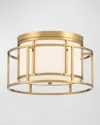 Crystorama Hulton 2-light Luxe Gold Ceiling Mount In Luxe Gold