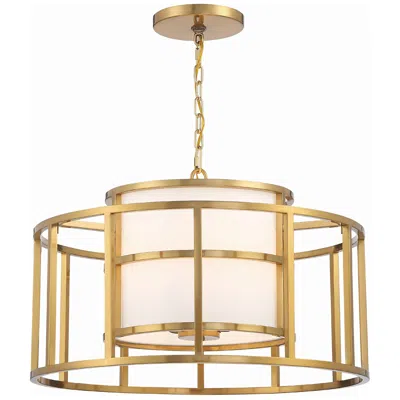 Crystorama Hulton 25" Wide Luxe Gold Metal 5-light Pendant