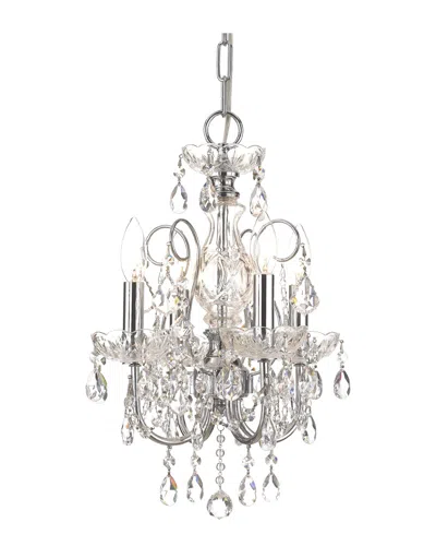 Crystorama Imperial 4-light Swarovski Spectra Crystal Mini Chandelier In Silver