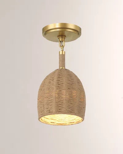 Crystorama Jace 1-light Soft Gold Semi Flush Mount