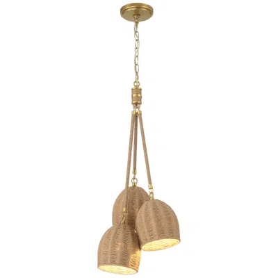 Crystorama Jace 11'' Led Soft Gold Pendant In Brown