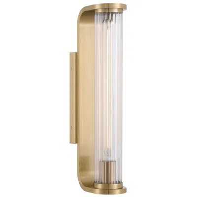 Crystorama Jarvis 1 Light Led Aged Brass Sconce