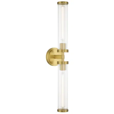 Crystorama Jarvis 29'' Led Aged Brass Sconce In Multi