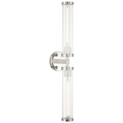 Crystorama Jarvis 29'' Led Polished Nickel Sconce In Gray