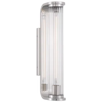 Crystorama Jarvis 4.25'' Led Polished Nickel Sconce In Gray