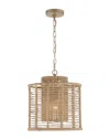 Crystorama Jayna 1 Light Burnished Silver Pendant In Gold