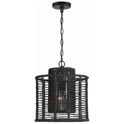 Crystorama Jayna 12.5'' Matte Black Chandelier