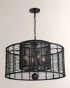 Crystorama Jayna 4-light Chandelier In Black