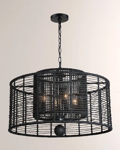 Crystorama Jayna 4-light Chandelier In Black