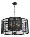 Crystorama Jayna 4-light Chandelier In Black