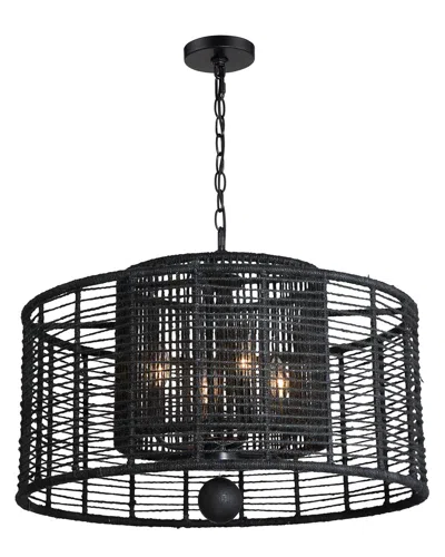 Crystorama Jayna 4-light Chandelier In Black