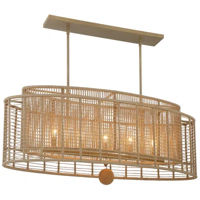 Crystorama Jayna 41.75'' Burnished Silver Linear Oval Chandelier In Brown