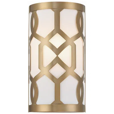 Crystorama Jennings 12" High Aged Brass Wall Sconce In Nude
