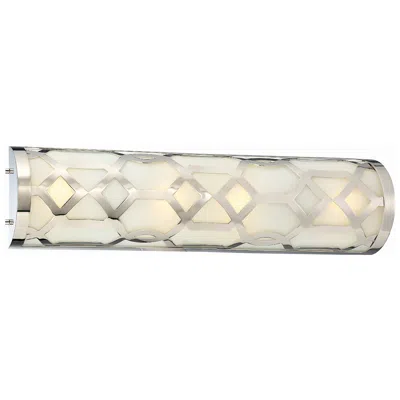 Crystorama Jennings 24" Wide Polished Nickel Led Bath Light In Silver