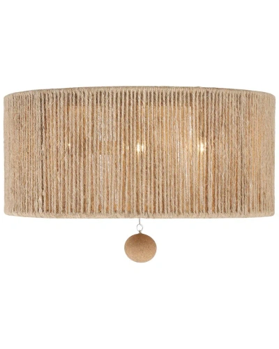 Crystorama Jessa 3 Light Burnished Silver Ceiling Mount