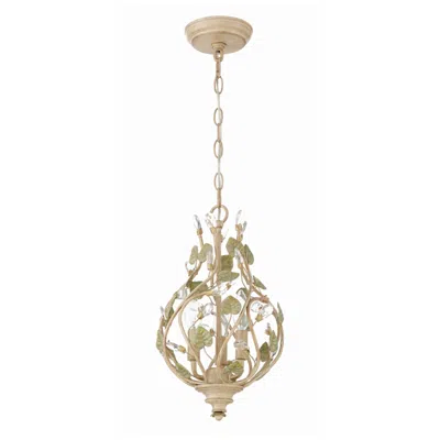 Crystorama Josie 9" Wide Champagne Green Tea 3-light Mini Chandelier In Gold