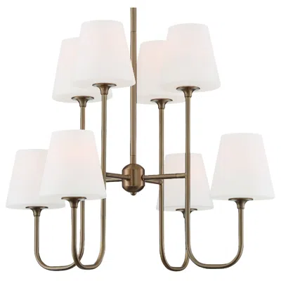 Crystorama Keenan 28" Wide Vibrant Gold 8-light Chandelier
