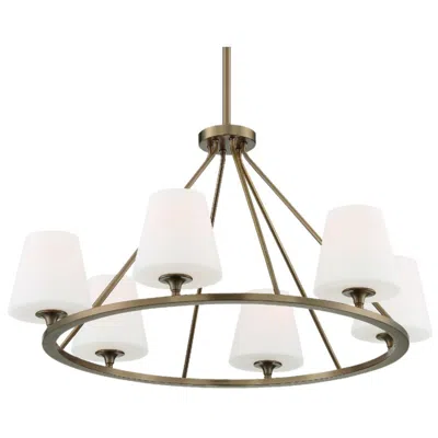 Crystorama Keenan 31 1/4"w Vibrant Gold 6-light Chandelier