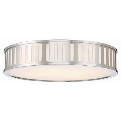 Crystorama Kendal 22.5'' Polished Nickel Flush Mount In Multi