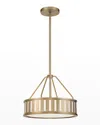 Crystorama Kendal 3-light Polished Nickel Pendant Light In Gold