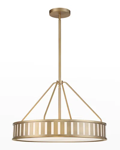 Crystorama Kendal 4-light Polished Nickel Pendant Light In Gold