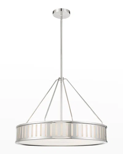 Crystorama Kendal 6-light Polished Nickel Pendant Light In Grey