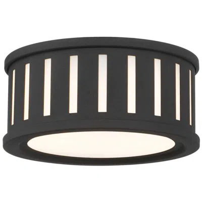Crystorama Kendal 9 1/2" Wide Black Forged Ceiling Light