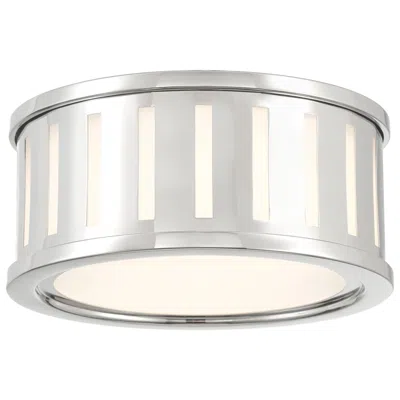 Crystorama Kendal 9.5'' Polished Nickel Flush Mount In Gray