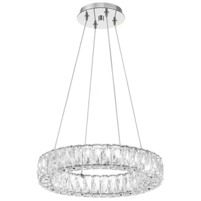 Crystorama Kinsley 18'' Polished Chrome Chandelier In Gray