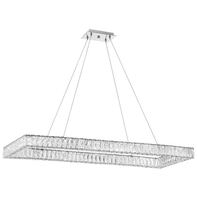 Crystorama Kinsley 50'' Polished Chrome Chandelier In Gray