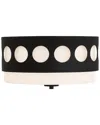 Crystorama Kirby 2 Light Black Forged Ceiling Mount In Black