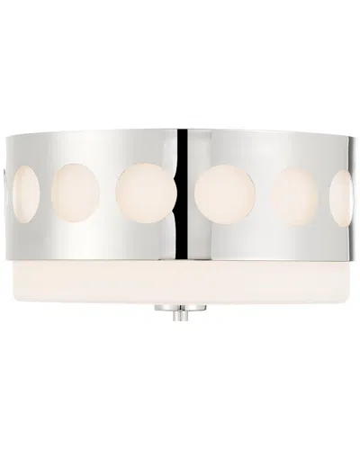 Crystorama Kirby 2 Light Polished Nickel Ceiling Mount In Silver