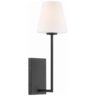 Crystorama Lena 17 1/2" Wide Black Forged Wall Sconce