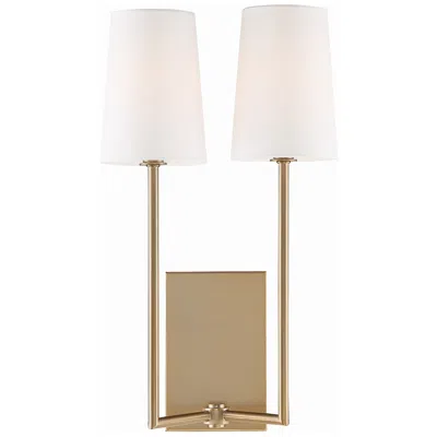 Crystorama Lena 18" High 2-light Vibrant Gold Wall Sconce