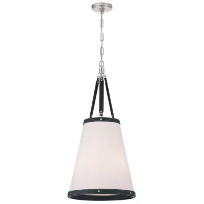 Crystorama Libby Langdon Callahan 14.25'' Polished Nickel Pendant In White