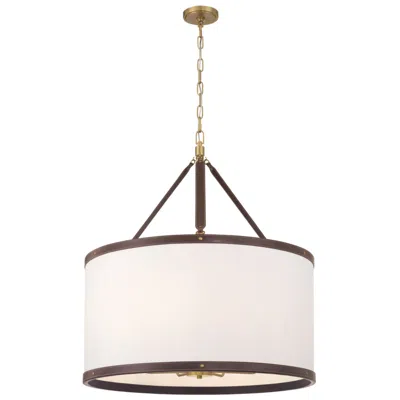 Crystorama Libby Langdon Callahan 28'' Luxe Gold Pendant In White