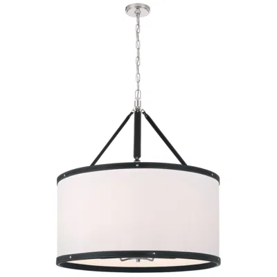Crystorama Libby Langdon Callahan 28'' Polished Nickel Pendant