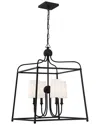 Crystorama Sylvan 4-light Dark Bronze Chandelier In Black