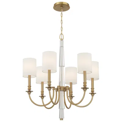 Crystorama Lloyd 26'' Aged Brass Chandelier In Multi