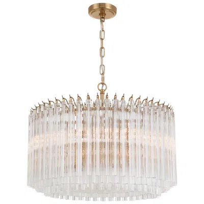 Crystorama Lofton 24'' Aged Brass Chandelier In Multi