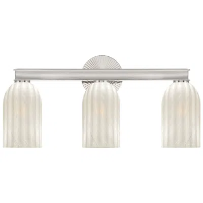 Crystorama Lotus 22.75'' Polished Nickel Bathroom Vanity In White
