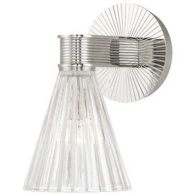Crystorama Lotus 5.5'' Polished Nickel Sconce In Gray