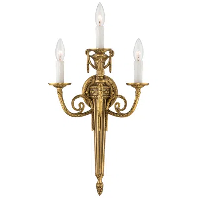 Crystorama Loxley 12.75'' Matte Brass Sconce In Gold