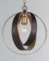 Crystorama Luna 1-light Bronze Gold Sphere Mini Chandelier