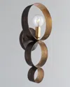 Crystorama Luna 1-light Sphere Sconce In Brown/gold