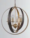 Crystorama Luna 6-light Sphere Large Chandelier In Brown/gold