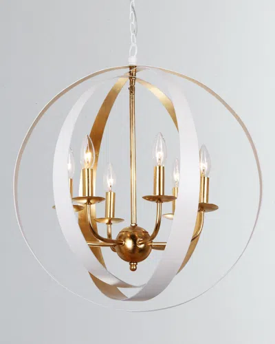 Crystorama Luna 6-light Sphere Large Chandelier In Gold